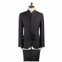 Costume Noir Col Mao Élégance - CTM364