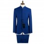 Costume Bleu Royal Col Mao - CTM366