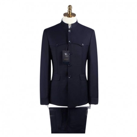 Costume Col Mao Bleu - Classe - CTM378