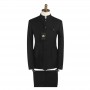 Costume Noir Col Mao - Élégance Dakaroise - CTM380