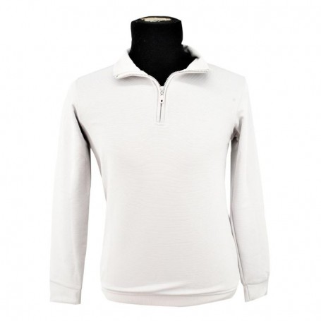 Pull Blanc Col Montant Homme - Chic et Tendance - BLS100