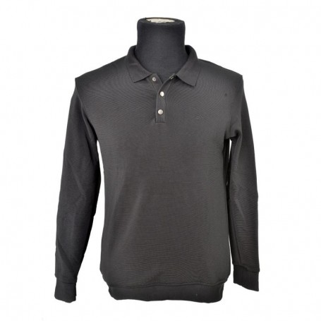 Polo Noir Homme Manches Longues - Élégance Casual - BLS105