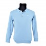 Polo Bleu Ciel Homme Manches Longues - Chic Casual - BLS104