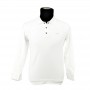 Polo Blanc Homme Manches Longues - Élégance Pure - BLS106