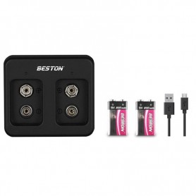 Chargeur Batterie Beston BST-M7005 Pour Batterie 9V Avec 2 Piles