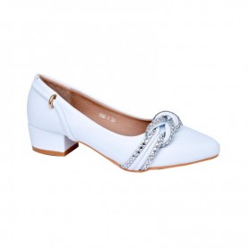 Chaussures Plates Fille Strass Blanc 25 à 30 - ENF530