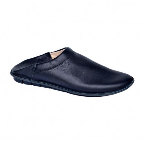 Babouche Homme Orthopédique Cuir Noir - SDL1892