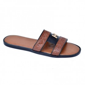 Sandales Marron Boucle Dorée Homme - SDL1908