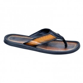 Sandale Homme Cuir Noir Semelle Marron - SDL1950