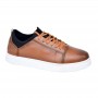 Basket Cuir Marron Casual Homme Élégance - SNK319