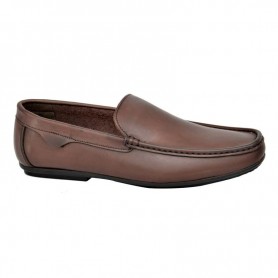 Mocassin Marron Lisse Homme - Élégance Discrète - MOC545