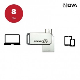 Clé USB 2 en 1 PC et mobile 8 Go KEY18
