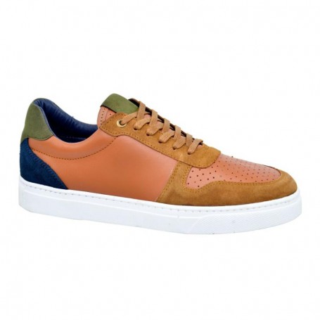 Baskets en cuir marron pour hommes - Casual chic - SNK327