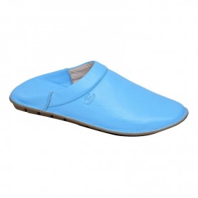 Babouche en cuir bleu clair élégante - SDL1996