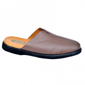 babouches en cuir marron - Confort quotidien - SDL2002