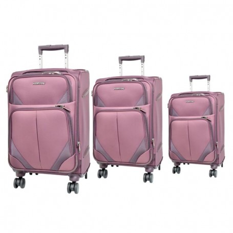 Ensemble de valises rose 3 pièces - Voyage avec style – VLS348