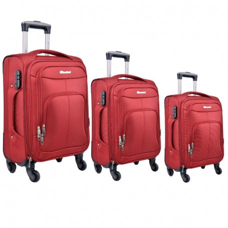 Ensemble de valises rouge - Mobilité et sécurité - VLS353