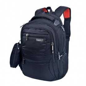 Sac à dos noir multifonction avec compartiments multiples - SC2724