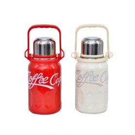 Thermos rétro en acier inoxydable - Rouge et Blanc - 800ML - GDE395