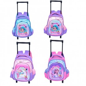Petit Sac à dos trolley pour enfant avec personnages colorés - SC2756