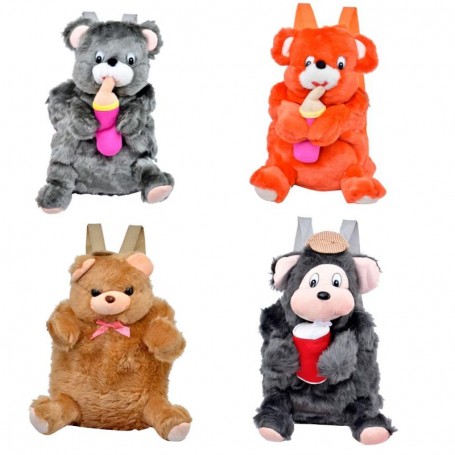 Sac à dos peluche doux pour enfant avec motifs d'animaux - SC2766