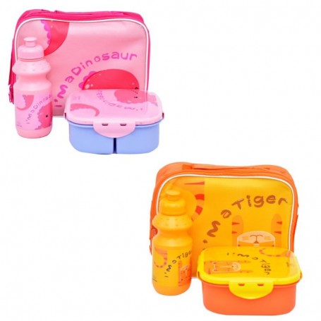 Kit Repas Enfant - Boîte à Lunch - Gourde avec Sac Isotherme - GDE429