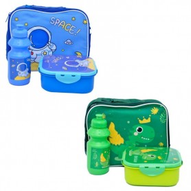 Kit Repas Enfant - Sac Isotherme - Boîte à gouter et Gourde - GDE430