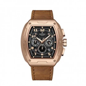 Montre homme en cuir - Chronographe à quartz - Naviforce NF8053 - Marron