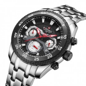 Montre homme à quartz multifonctionnelle - Naviforce NF9222 Silver