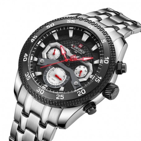 Montre homme à quartz multifonctionnelle - Naviforce NF9222 Silver