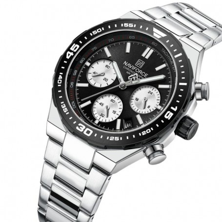 Montre Chronographe à quartz pour homme - Naviforce NF8049 Silver