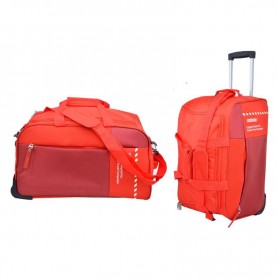 Sac de voyage rouge à roulettes stylé et pratique - VLS363