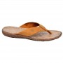 Sandale marron en cuir véritable à entre doigt - SDL2049