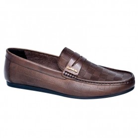Mocassins Homme Marron Carreaux - Élégants et Confortables - MOC553