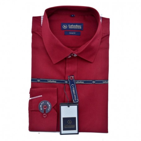 Chemise homme rouge slim fit élégante et moderne - CHM1001