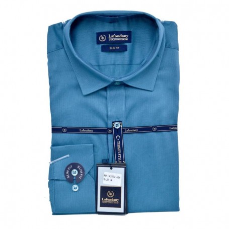Chemise homme turquoise slim fit moderne et élégante - CHM1004