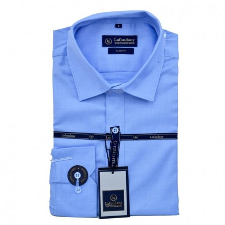 Chemise homme bleue slim fit élégante et professionnelle - CHM1008