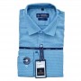Chemise homme à carreaux bleus slim fit chic - CHM1013
