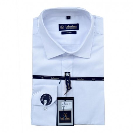 Chemise homme blanche slim fit raffinée et polyvalente - CHM1018