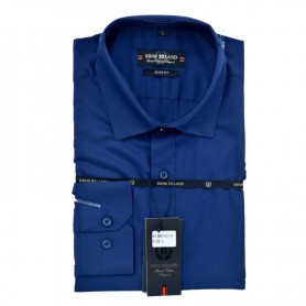 Chemise homme bleu marine slim fit sobre et élégante - CHM1023