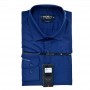 Chemise homme bleu marine slim fit sobre et élégante - CHM1023