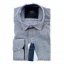 Chemise homme slim fit gris à petits carreaux - Élégance - CHM1027