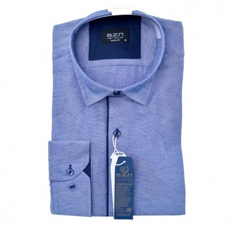 Chemise homme slim fit bleu clair – Élégance intemporelle – CHM1028