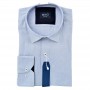 Chemise homme slim fit bleu clair à micro motifs – Style moderne – CHM1029