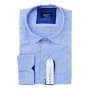 Chemise homme slim fit bleu clair à motifs – Style moderne – CHM1035