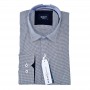 Chemise homme slim fit noir et blanc à petits carreaux – Élégance – CHM1039