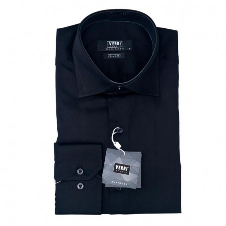 Chemise homme slim fit noire – Élégance intemporelle – CHM1041