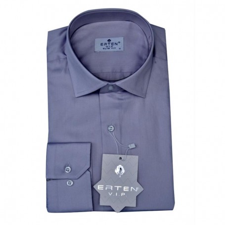 Chemise homme slim fit gris foncé – Élégance moderne – CHM1042