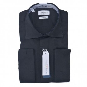 Chemise homme slim fit noire – Élégance classique – CHM1046