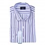 Chemise homme slim fit rayée violette et blanche – Style unique – CHM1048